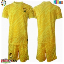 Camiseta Francia Portero Primera Equipación para niños Eurocopa 2024 manga corta (+ pantalones cortos)